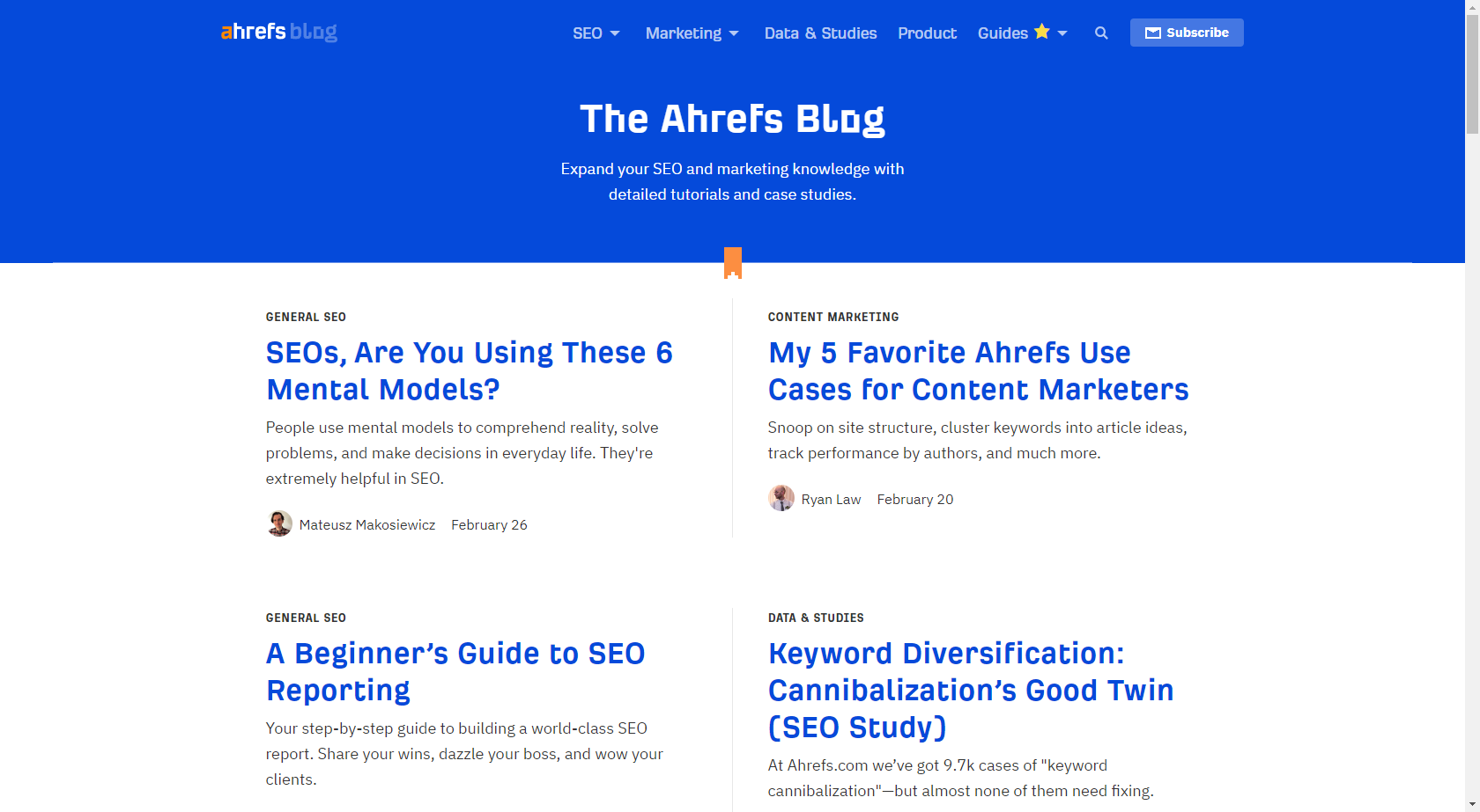 Ahrefs Blog Data Driven SEO Insights