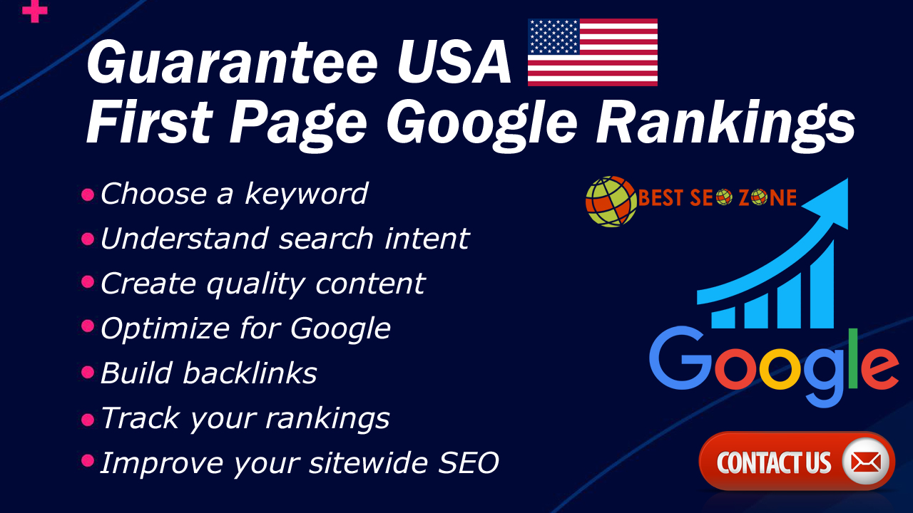 Strategies for Google First Page Rankings in USA 2024